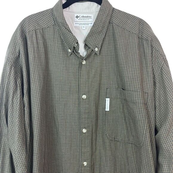 Columbia Authentic Issue Shirt Plaid 100% Cotton Button Down Classic Size XXL - Picture 3 of 8